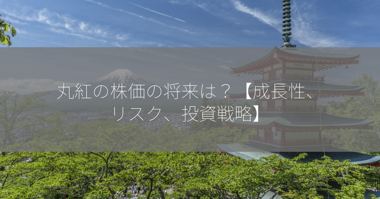 丸紅の株価の将来は？【成長性、リスク、投資戦略】